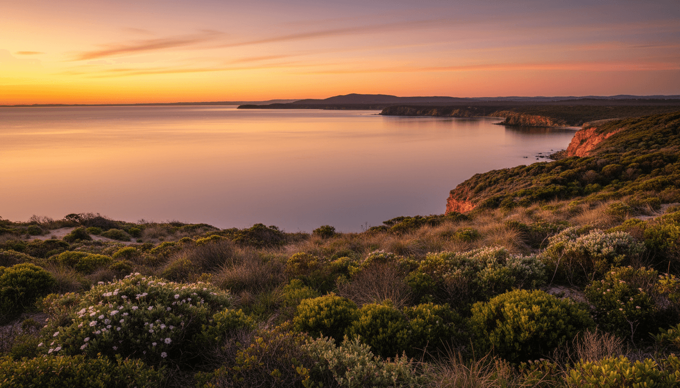 Phillip Island coastline at golden hour
