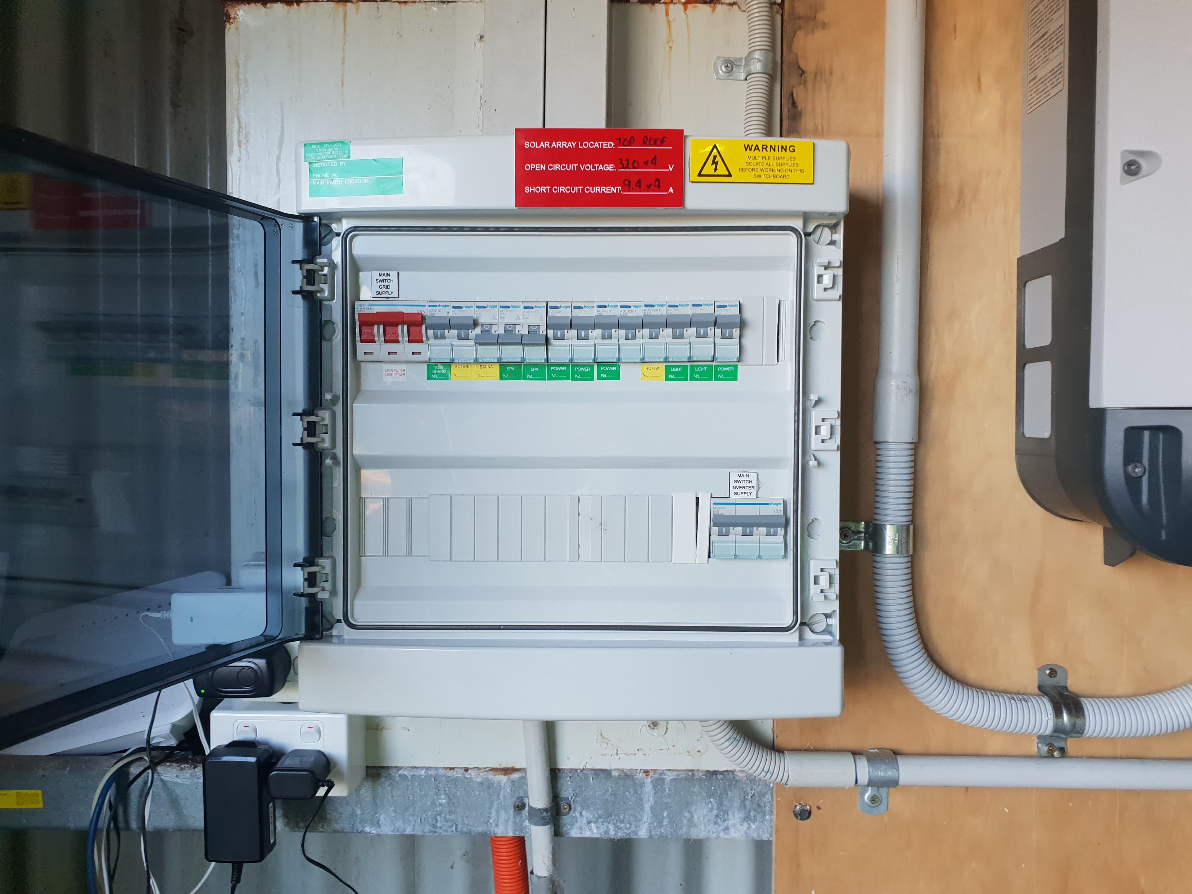 Switchboard electrical work